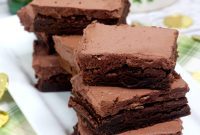 Dublin Decadence Fudge Brownies with Whiskey Frosting