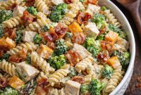 Loaded Chicken Bacon Broccoli Pasta Salad