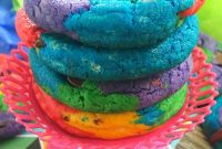 Handcrafted Rainbow Chocolate Chip Cookies
