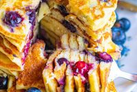 Blueberry Cheesecake Pancakes