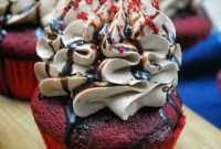 Velvety Red Cupcakes Crowned with Chocolate Cream Cheese Perfection
