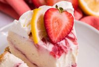 Instant Pot Zesty Strawberry Lemon Rumchata Cheesecake