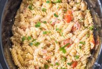 Creamy Slow Cooker Feta Tomato Pasta
