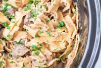 Simple Five Ingredient Slow Cooker Beef Noodles