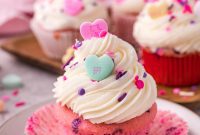 Blushing Velvet Vanilla Cupcakes