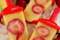 Strawberry Cantaloupe Sangria Ice Pops
