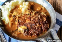 Southern Smothered Hamburger Steaks with Rich Mushroom Onion Gravy