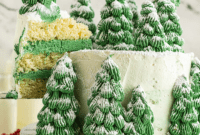 Whimsical Christmas Tree Cake