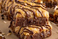 Decadent German Chocolate Brownies
