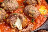 Molten Mozzarella Meatballs
