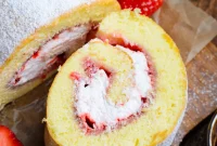 Summer Strawberry Cream Cake Roll