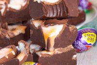 Decadent Cadbury Creme Egg Fudge