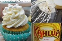 Boozy Kahlua White Russian Cupcakes