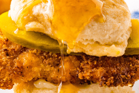 Golden Honey Butter Chicken with Fluffy Biscuits