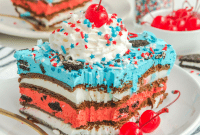 No-Bake Patriotic Ice Cream Sandwich Cake