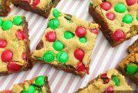 THICK AND CHEWY M AND M COOKIE BARS