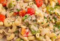 Creamy Philly Cheesesteak Pasta