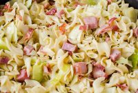 Classic Haluski Cabbage Ham Noodles