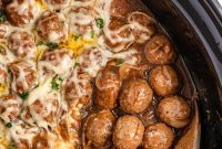 Rich Slow Cooker French Onion Meatballs