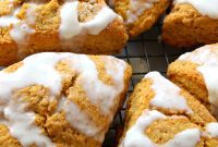 Spiced Pumpkin Glazed Scones