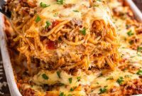 Million Dollar Cheesy Baked Spaghetti Casserole