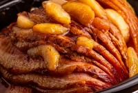 Tender and Juicy Slow Cooker Apple Glazed Ham
