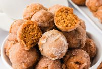 Cinnamon Sugar Baked Pumpkin Spice Donut Holes