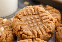 Easy 4-Ingredient Flourless Peanut Butter Cookies