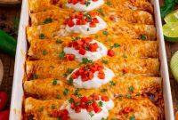 Hearty Baked Cheesy Steak Enchiladas