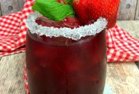 Effervescent Strawberry Crown Cocktail