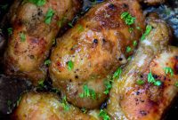 Sticky Brown Sugar Garlic Slow Cooker Chicken