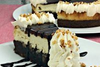 Brownie Cheesecake Sundae with Hot Fudge