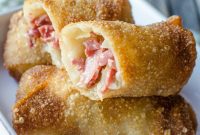 Crispy Reuben Egg Rolls