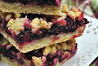 Jammy Blackberry Crumble Slices