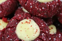 Red Velvet Cheesecake Thumbprint Delights