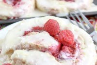 Velvet Raspberry Cinnamon Rolls