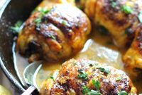 Glazed Lemon Brown Sugar Chicken Skillet