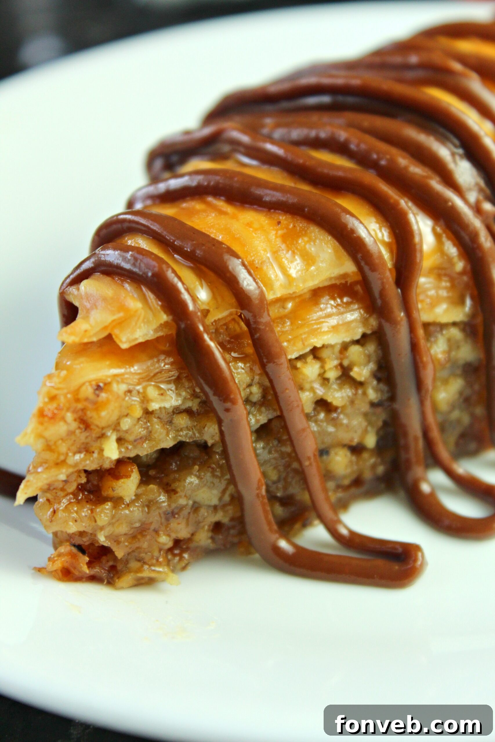 Grandma's Baklava 9 Finished baklava, close-up of a piece