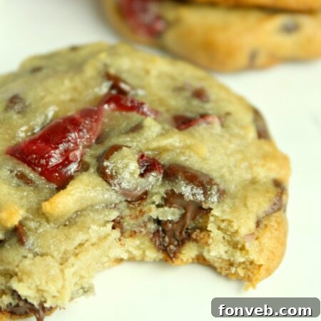 A perfectly baked Cherry Garcia Cookie