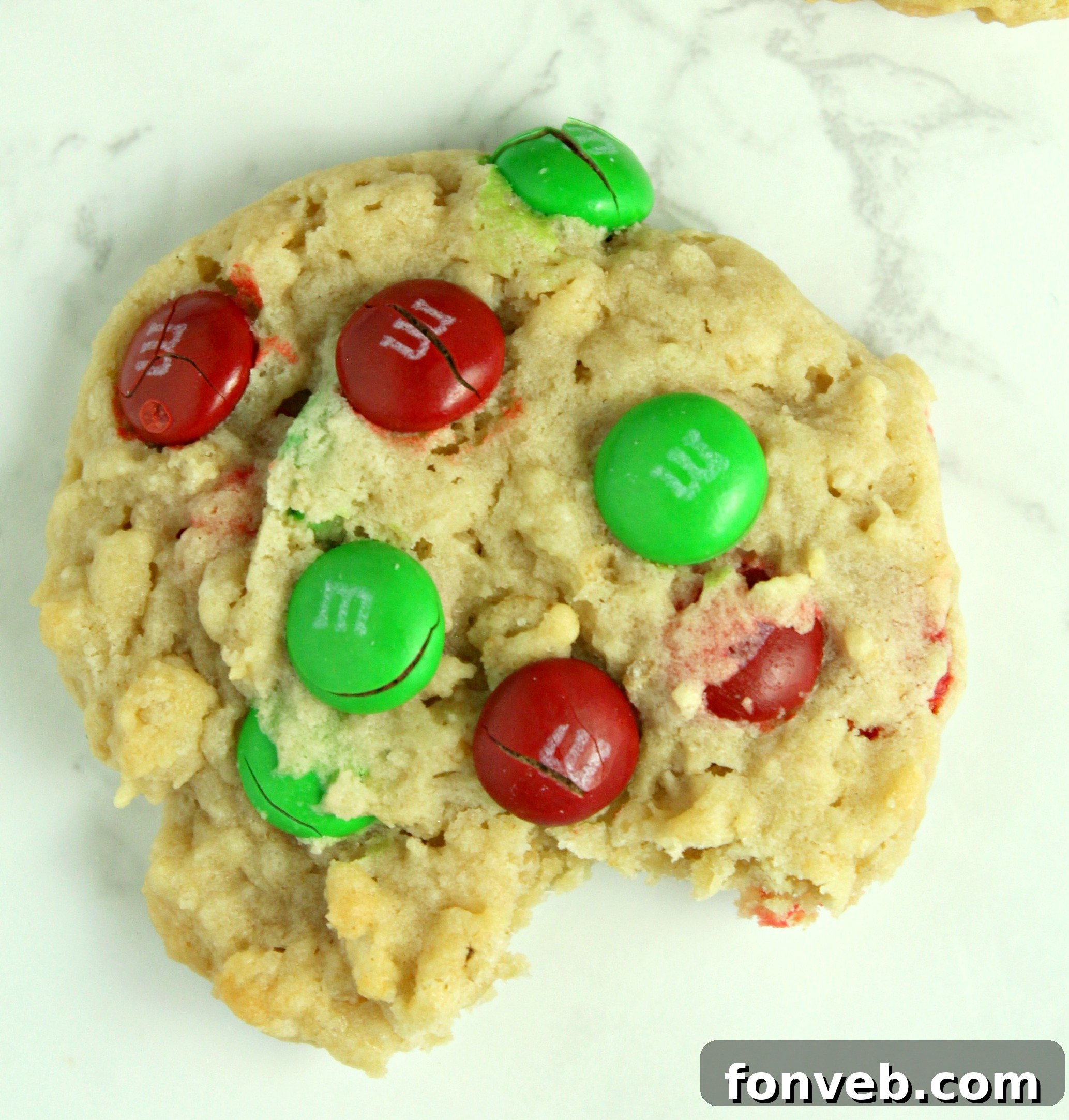Assortment of festive Rice Krispie M&M Cookies, perfect for holiday gifting.