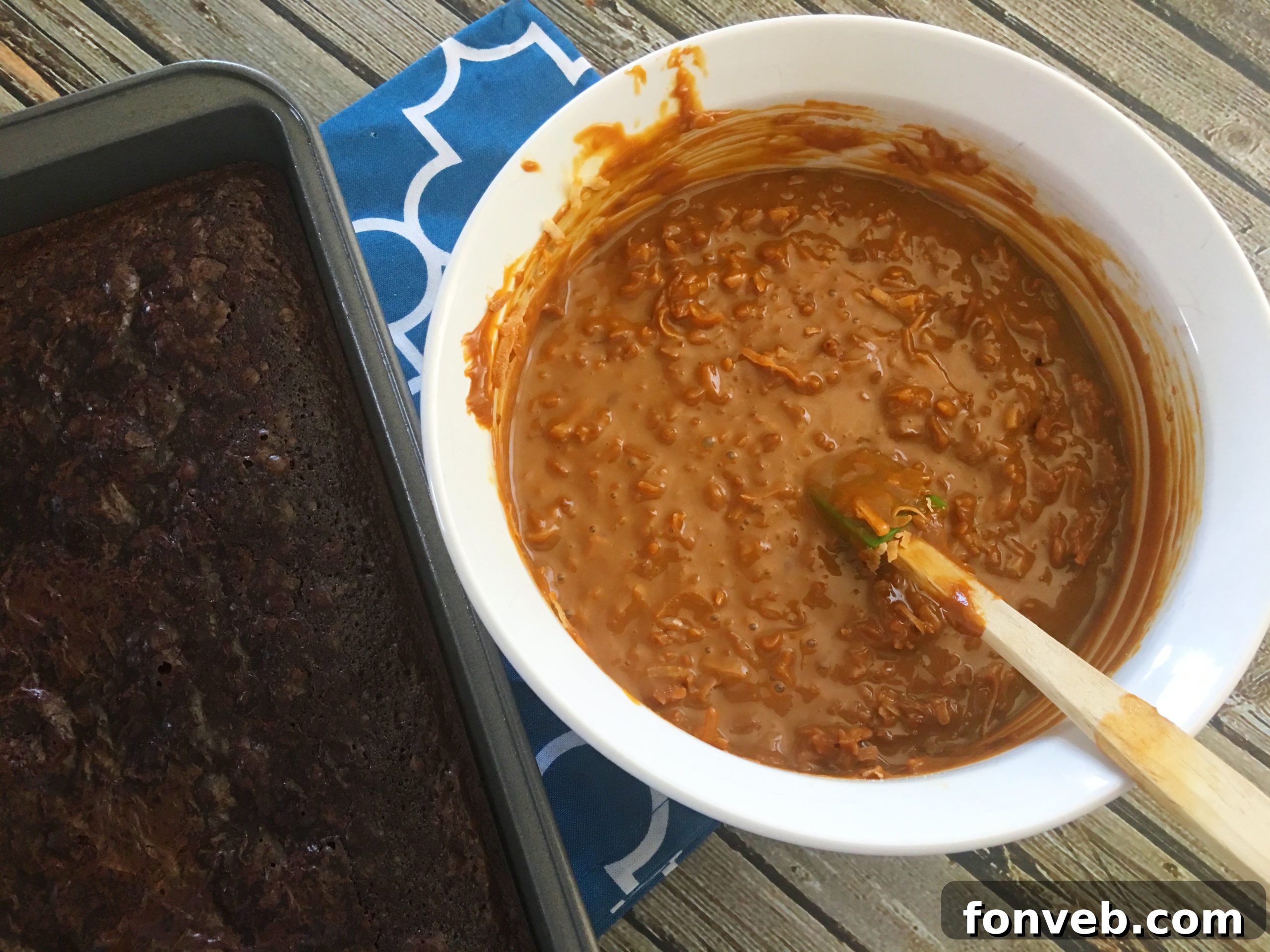 Island Caramel Coconut Dream Brownies 5 Close-up of a Samoa Brownie slice
