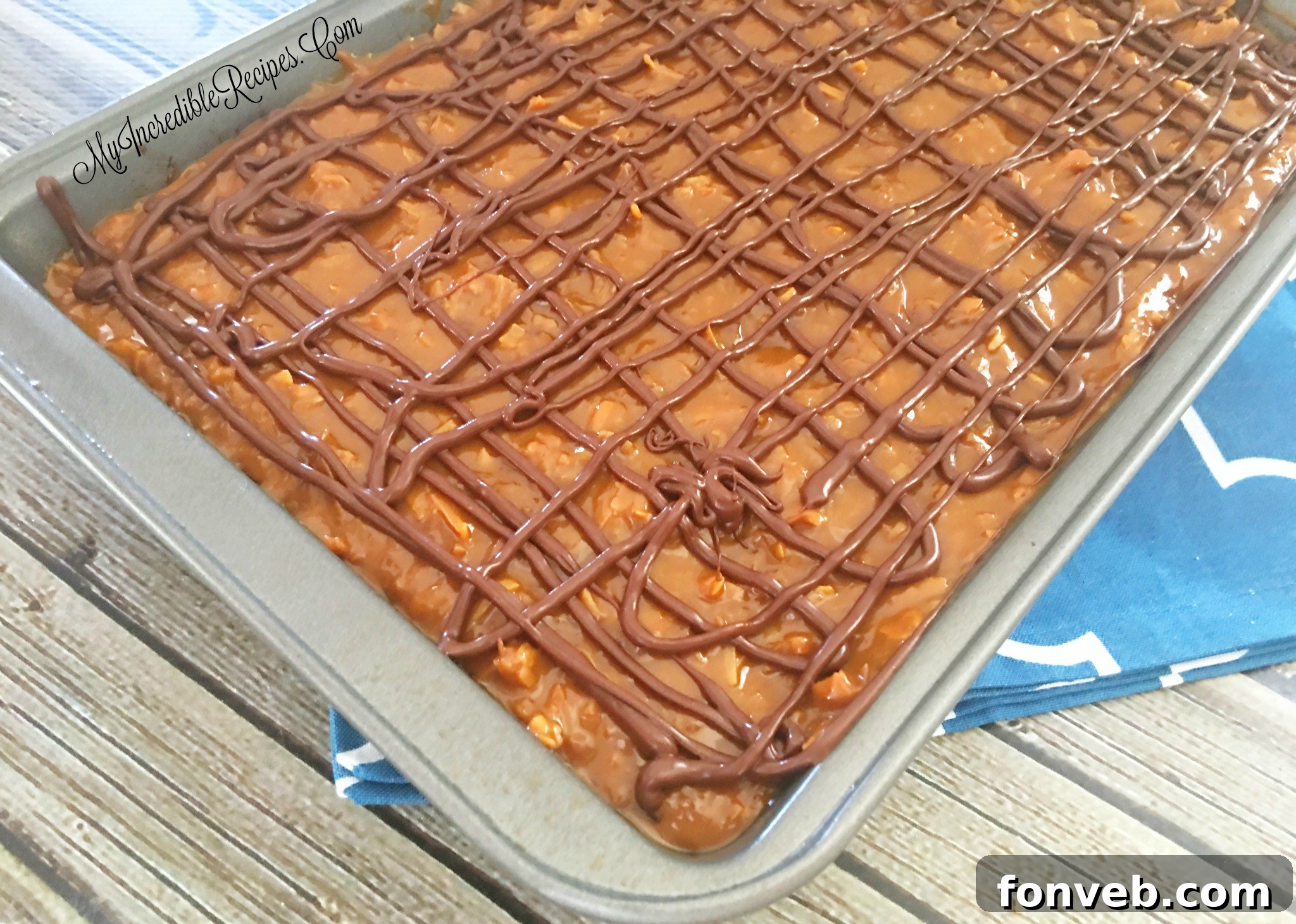 Island Caramel Coconut Dream Brownies 8 Samoa Brownie slice on a plate