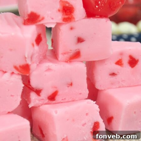 Valentine's Day Creamy Cherry Fudge