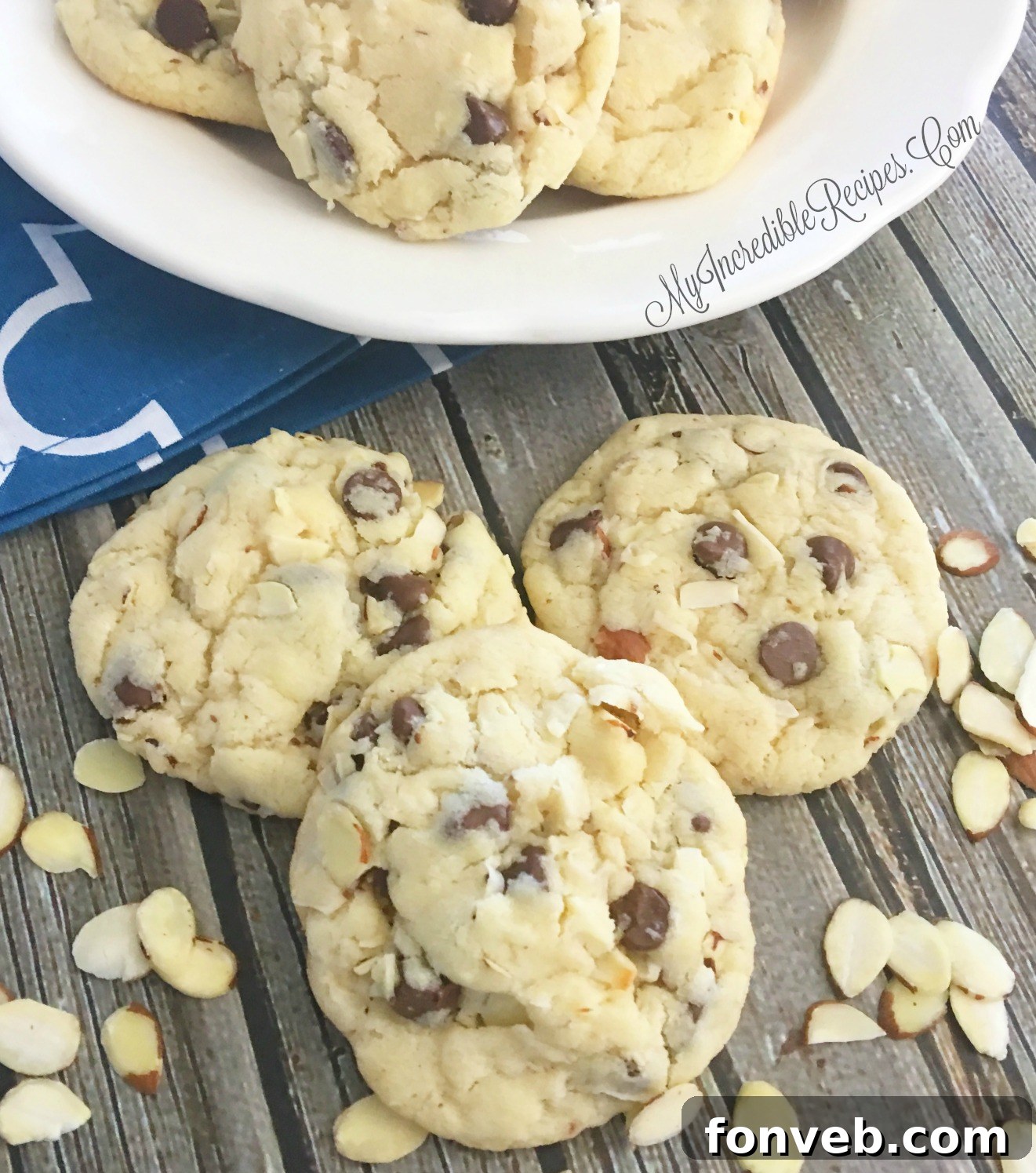 Decadent Coconut Almond Chocolate Delights 4 Almond Joy cookie with visible coconut and chocolate