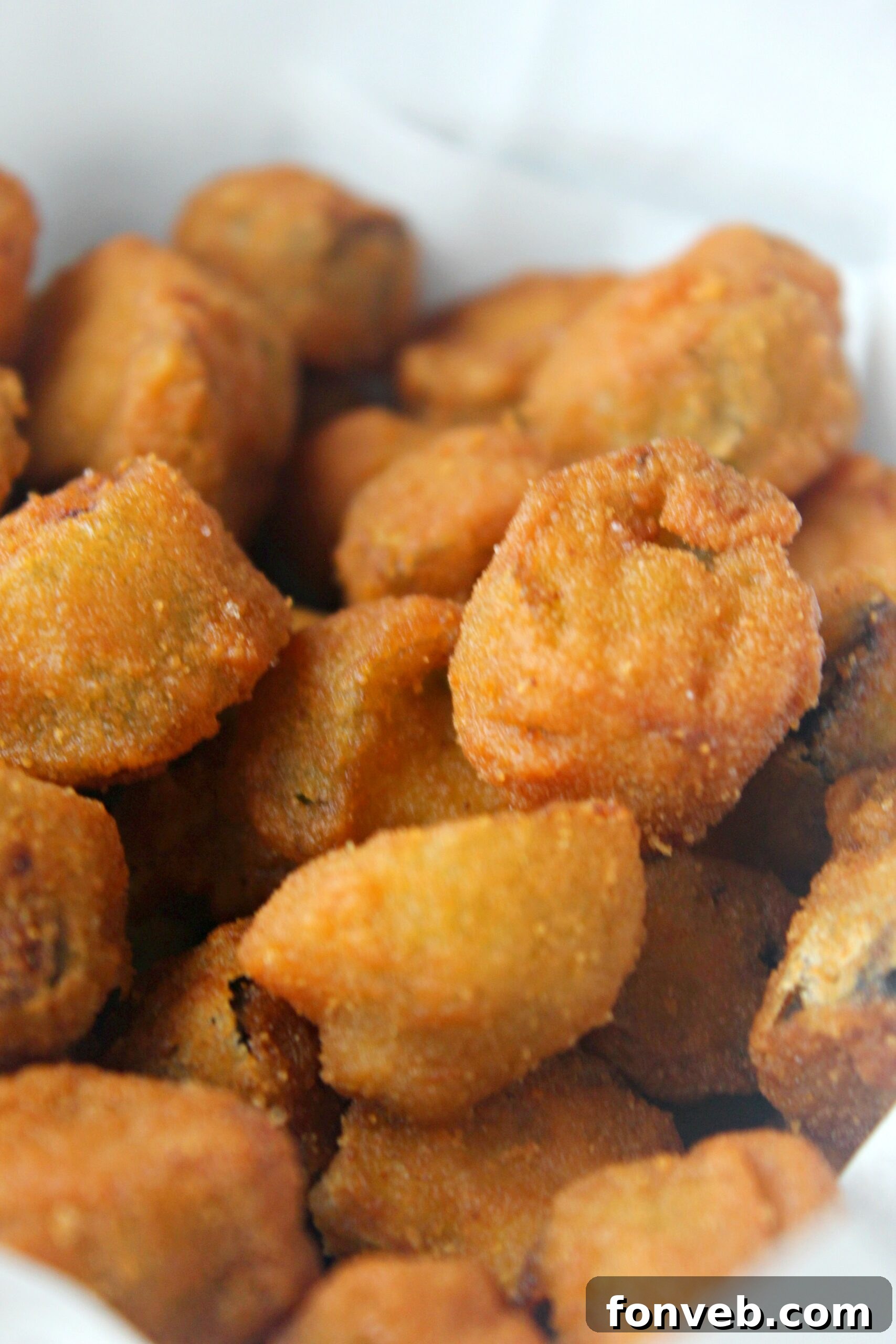 Fried Okra on a Plate