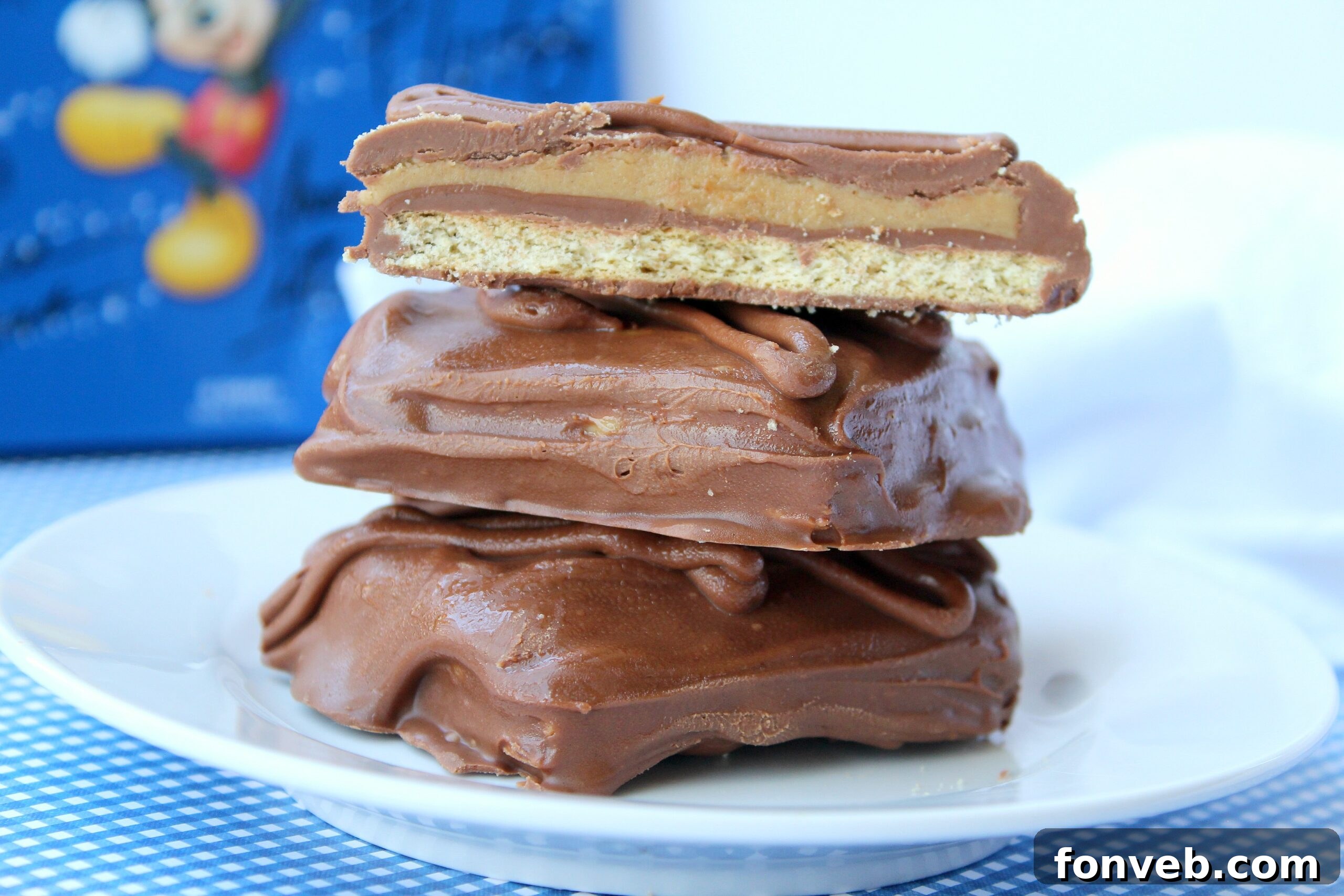 A plate full of homemade Disney copycat chocolate peanut butter sandwiches