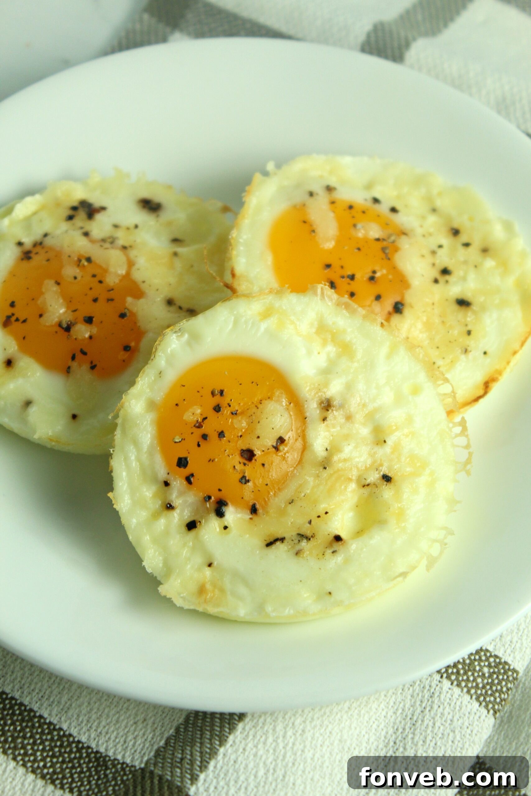 The Perfect Oven Fried Eggs 11 Baked eggs with a side of fresh produce