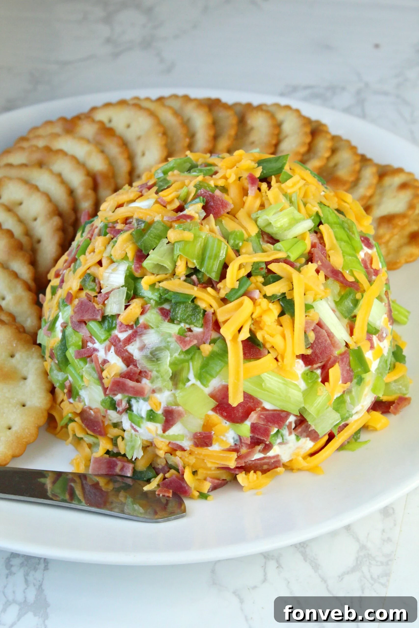 Spicy Cream Cheese Party Ball 2 Delicious Jalapeno Popper Cheese Ball, perfectly shaped and ready to serve