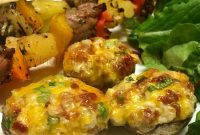 Epic Cheese Bacon Stuffed Mushrooms