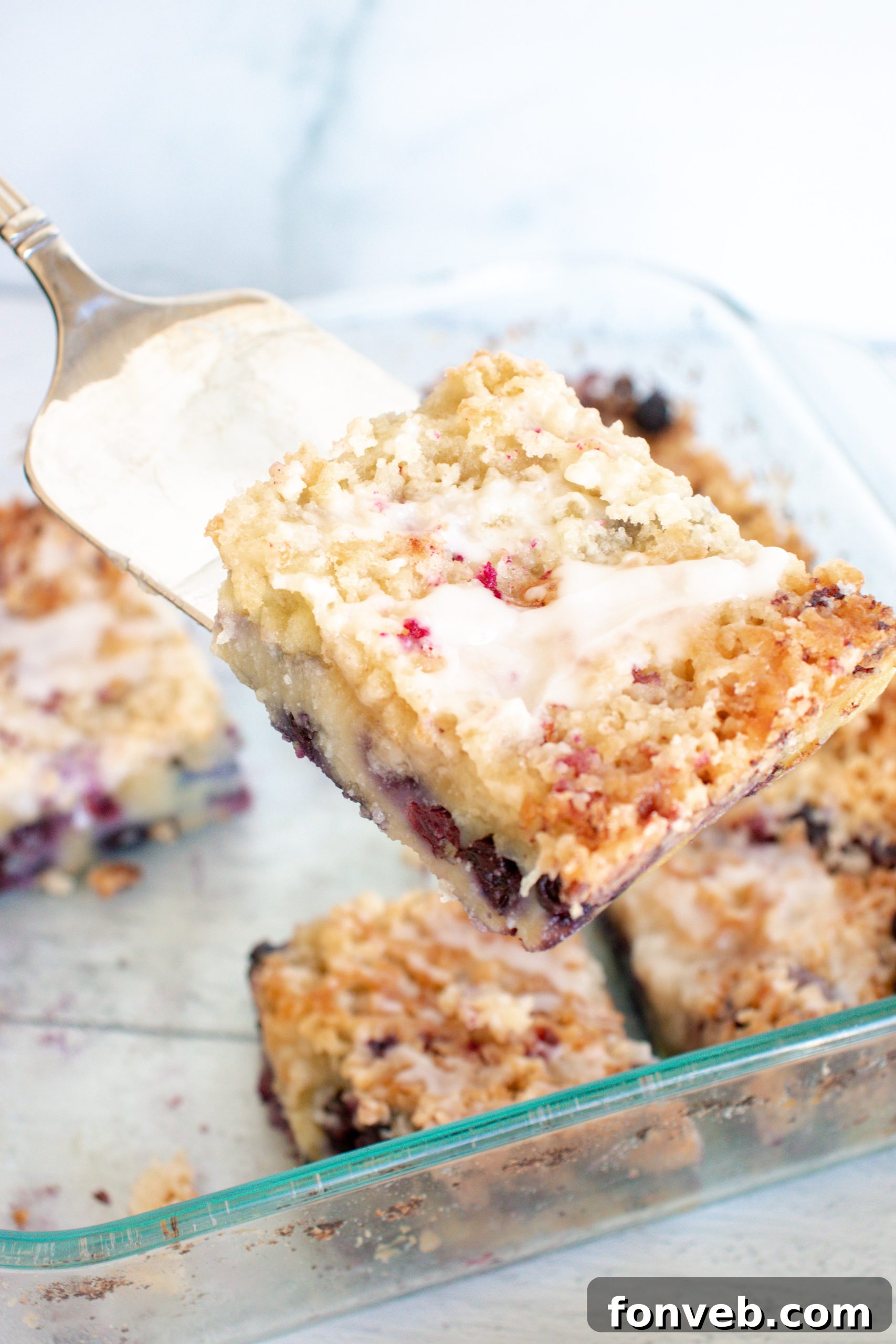 Blueberry Muffin Crumble Cake with Vanilla Drizzle 5 Fresh blueberries ready to be incorporated into the cake batter.